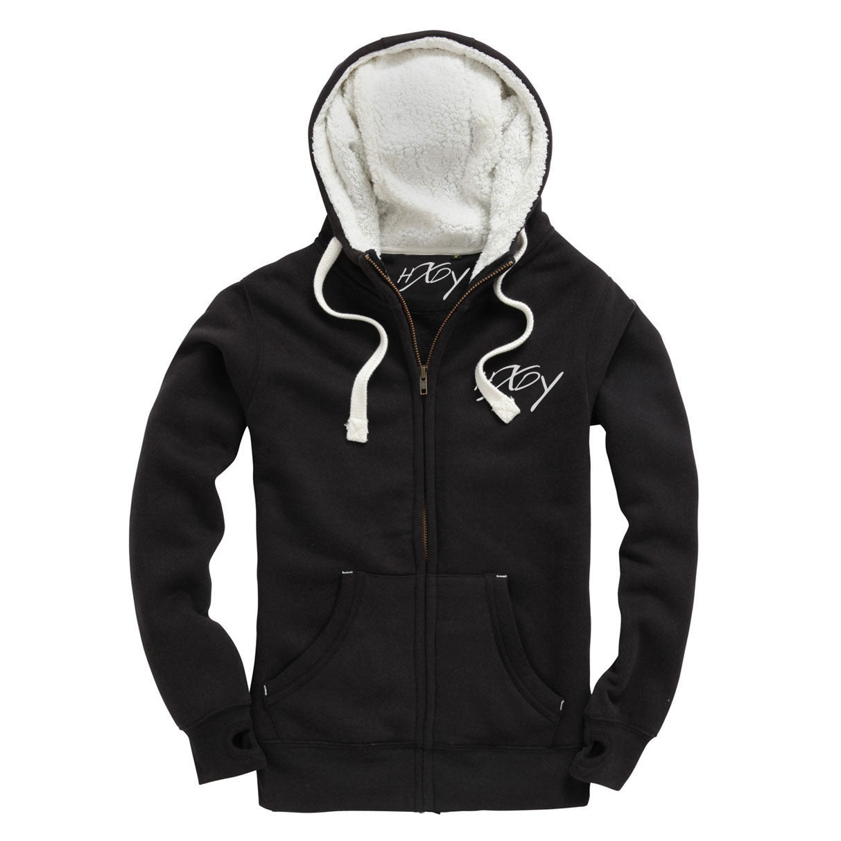 Zip Up Fleece Hoodie Plain