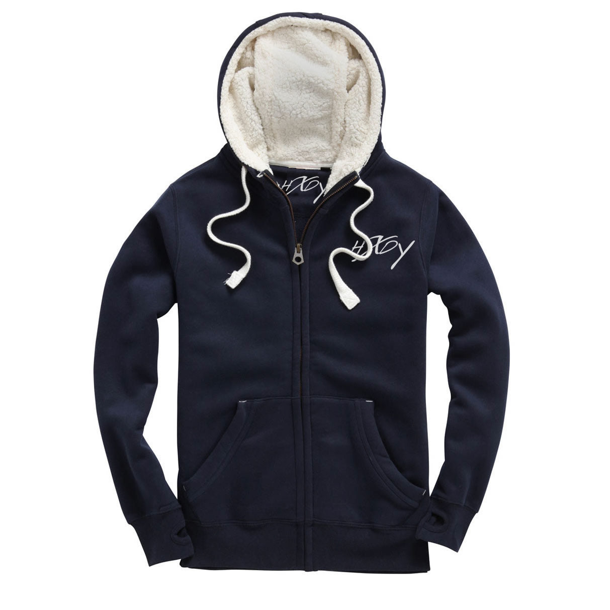 Zip Up Fleece Hoodie Plain